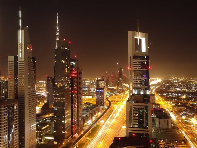 DOWNTOWN DUBAI  MIDNIGHT DRIVING TOUR SHEIKH ZAYED ROAD IN 4K 2023
