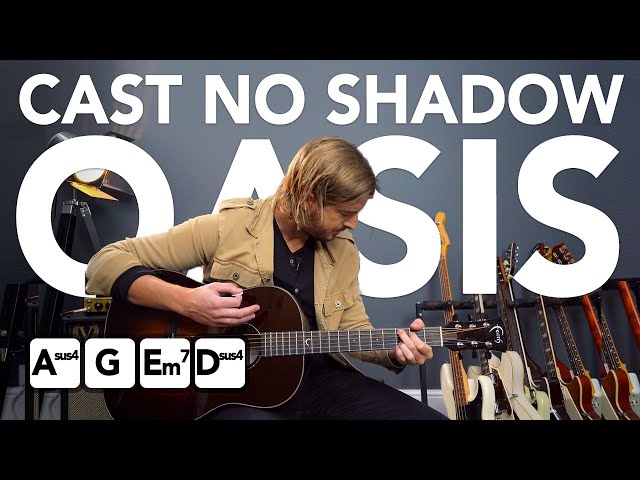 Oasis "Cast No Shadow" EASY Acoustic Guitar Song Tutorial