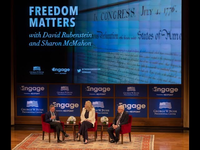 Top Moments from Freedom Matters with David Rubenstein and Sharon McMahon