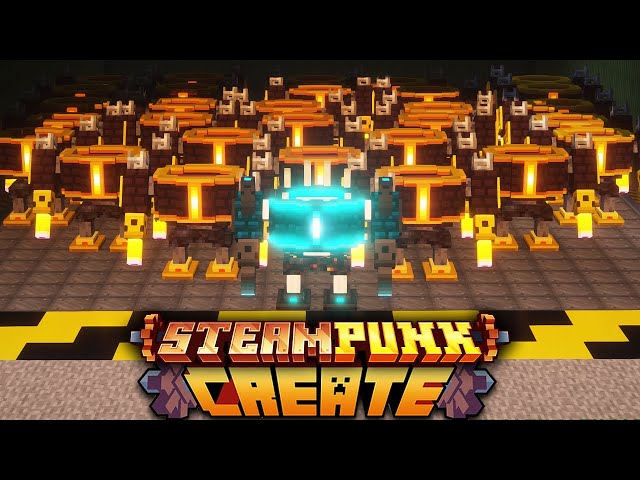 I Built an ARMY OF ROBOTS with CREATE MOD in STEAMPUNK Minecraft