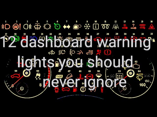 12 dashboard warning lights you should never ignore