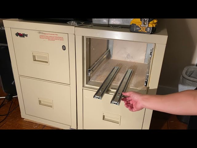 FireKing file cabinet drawers - Replacing the rails, Drawer Removal and Installation