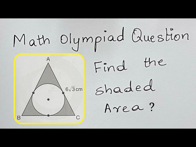 Can you find the shaded area? #maths olympiad