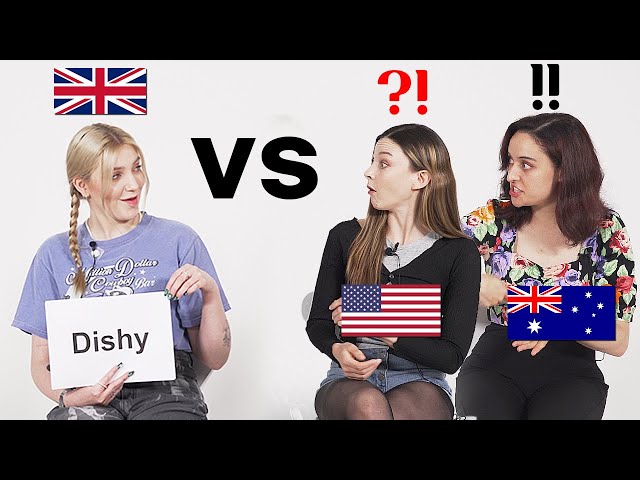 American vs British vs Australian Slang Comparison! Can you guess the slang of other countries?