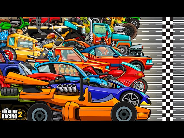 MY FASTEST CAR?! I DID DRAG RACING WITH ALL MY CARS! Hill Climb Racing 2