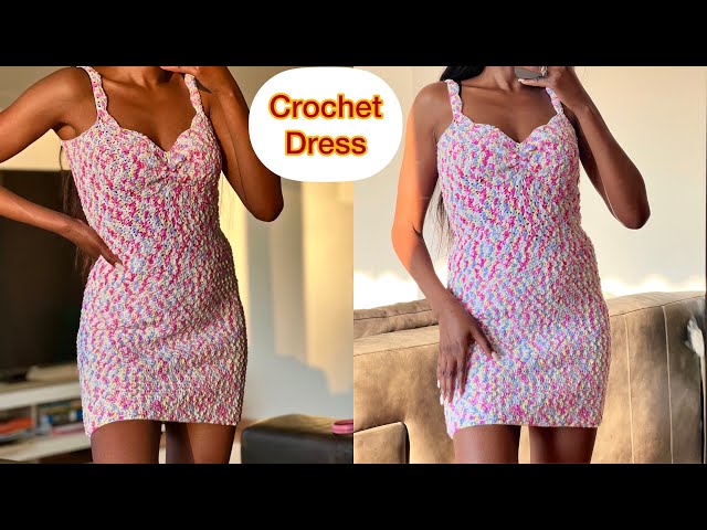 How To Crochet A Bodycon Mini Dress / One Row Repeat