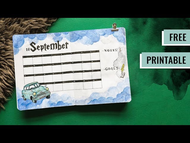 PLAN WITH ME SEPTEMBER 2018 - HARRY POTTER THEME - STICKERS & FREE PRINTABLE || TristArtist
