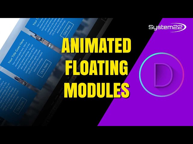 Divi Theme Tips and Tricks How to Create ANIMATED FLOATING MODULES in Minutes