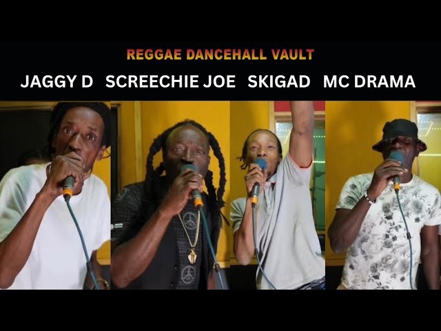 Screechie Joe, Jaggy D, Skigad & MC Drama vibing at Exodus Studio