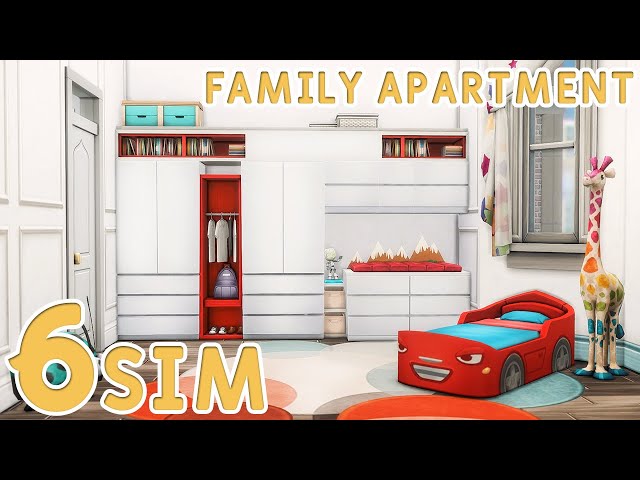 City Living & Base Game👩‍👩‍👦‍👦 Perfect Family Apartment • 6 Sim | No CC | The Sims 4 | Stop Motion