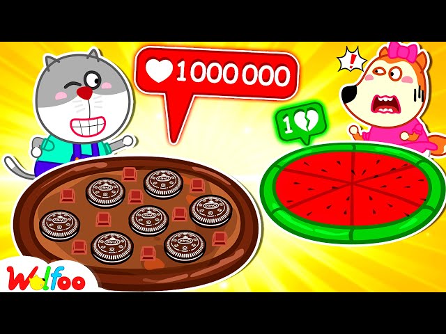 Watermelon vs Chocolate Pizza Challenge! Get Ready For Cooking Competition | Wolfoo Channel