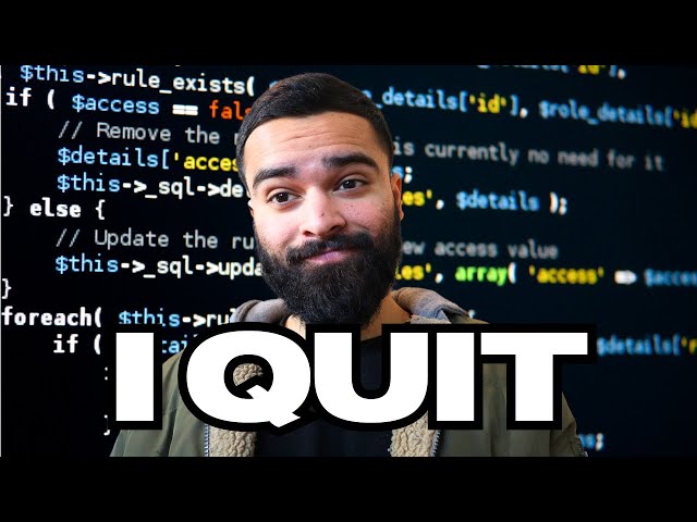 Why I QUIT Software Engineering.