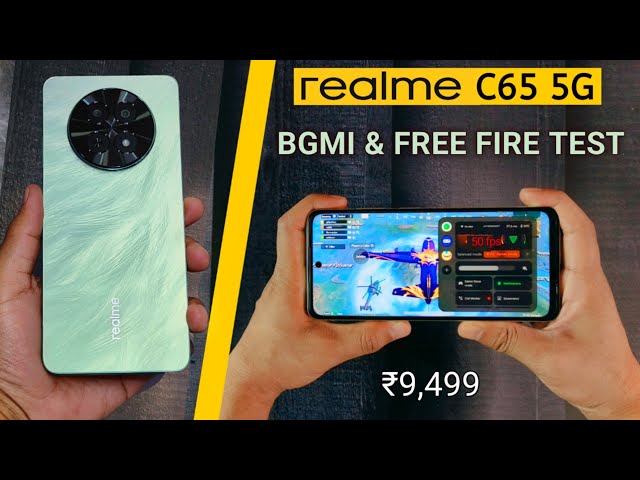Realme C65 5G Gaming Review | BGMI & FREE FIRE | FPS Meter & Battery Drain Check