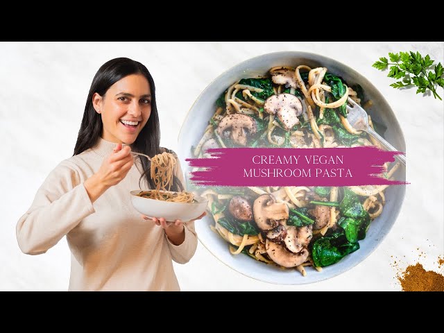 How to make Creamy Vegan Mushroom Pasta | Dairy-free Alfredo Recipe