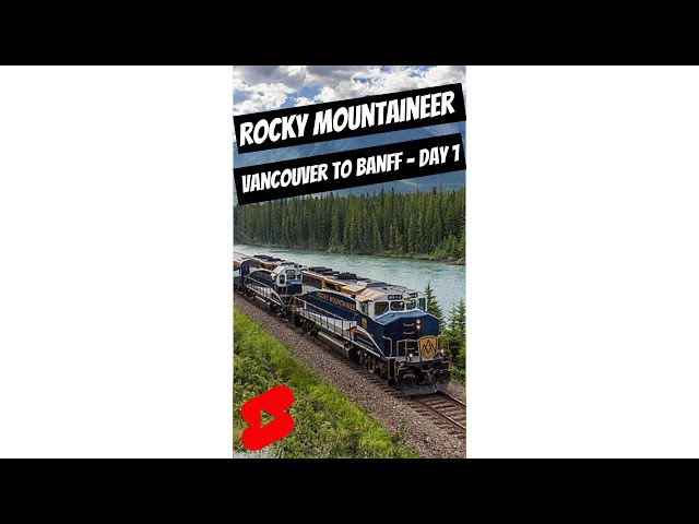 What an incredible way to travel!! Rocky Mountaineer train from Vancouver to Banff - Day 1!! #shorts