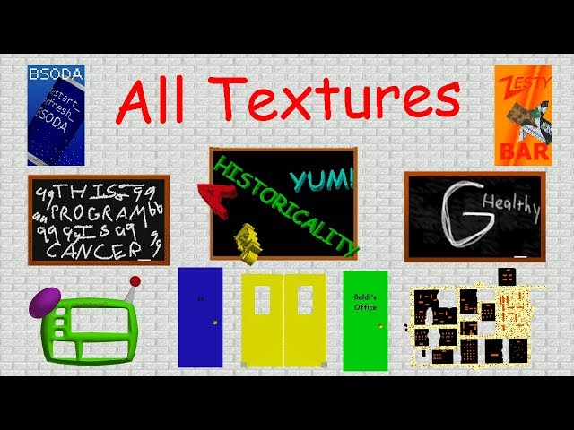 All Textures | Gamefiles Decompiled (v1.3) | Baldi's Basics in Education and Learning
