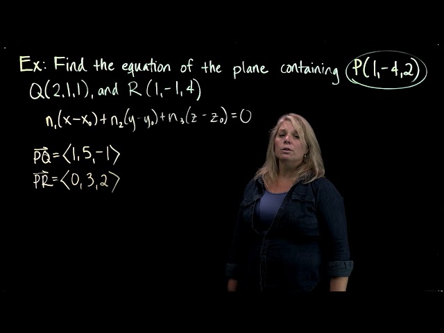Writing Equations of Planes: Example 2