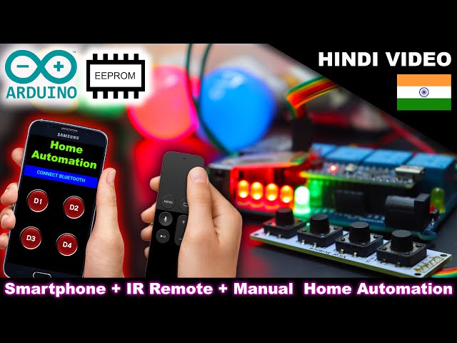 [IN HINDI] Arduino Smartphone | IR Remote | Manual Home Automation