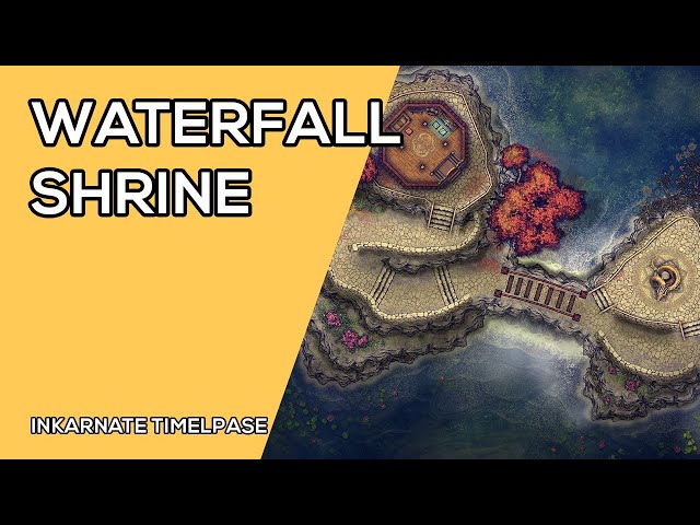 Waterfall Shrine | Inkarnate Timelapse
