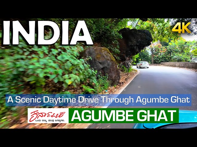 ಆಗುಂಬೆ | A Scenic Daytime Drive Through AGUMBE GHAT #agumbeghats #hairpinbends #indianroad #scenic