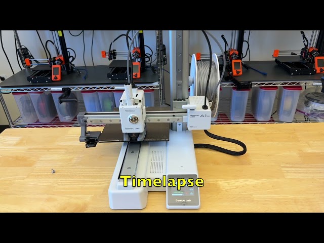 Loading filament, printing a scraper, and unloading filament on the Bambu Lab A1 Mini