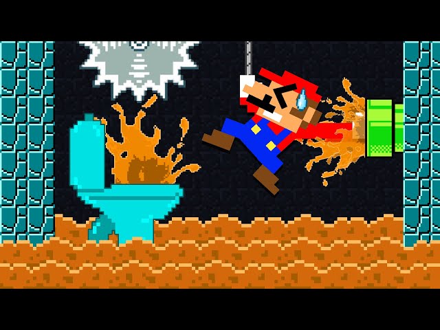 Mario's Rising Poop Pipes Maze Escape | Game Animation