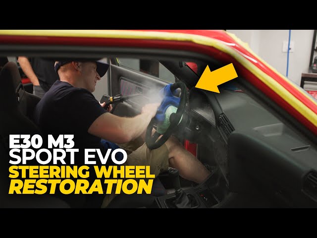 Restoring an E30 BMW M3 Sport Evolution Rough Leather Finish Steering Wheel!