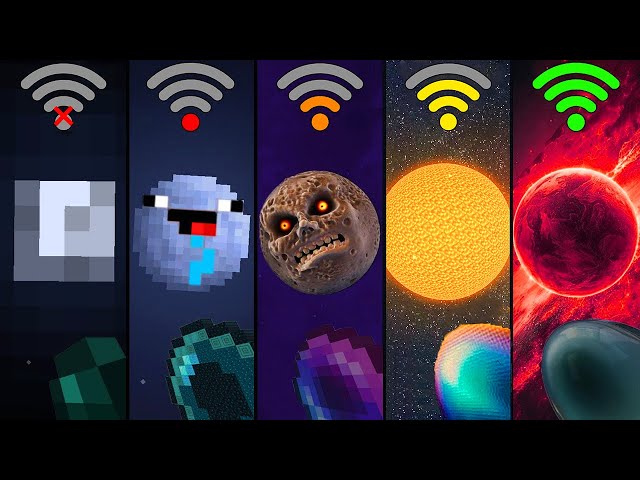 Minecraft: moon with different Wi-Fi be like