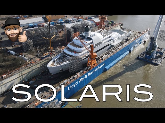 4K | MegaYacht SOLARIS finally uncovered - Lloyd shipyard
