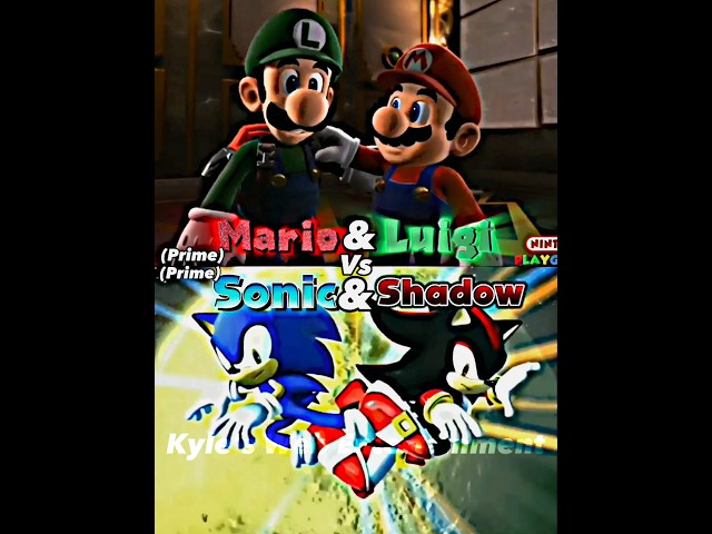 Mario and Luigi Vs Sonic and Shadow | #mario Vs #sonic