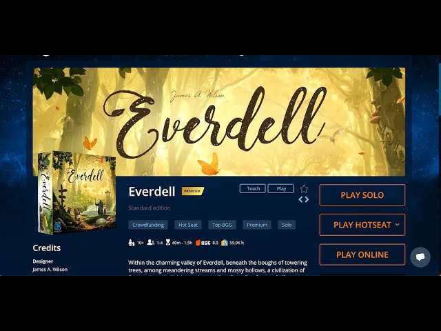 Let's chat and play Everdell on Tabletopia!