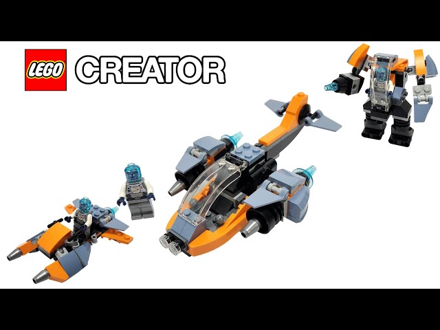 LEGO Creator 3-in-1 31111 Cyber Drone 3 in 1 - ALL Builds  - LEGO Speed Build