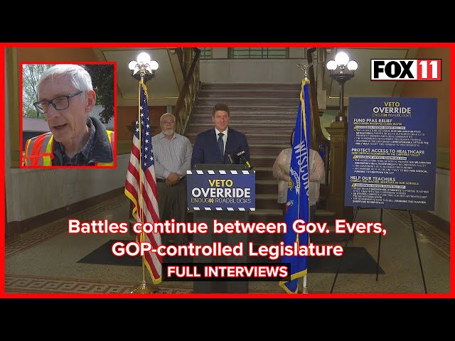 Wisconsin's Democratic governor countersues Republican-controlled Legislature