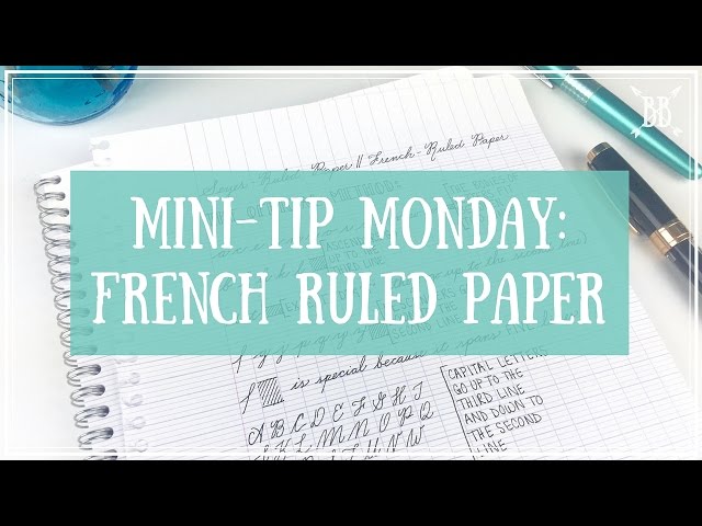 Mini-Tip Monday: French Ruled Paper