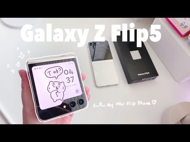 Galaxy Z Flip5 Aesthetic Unboxing + Accessories / Compare to SAMSUNG Z Flip5 vs S23/magnetic GripTok