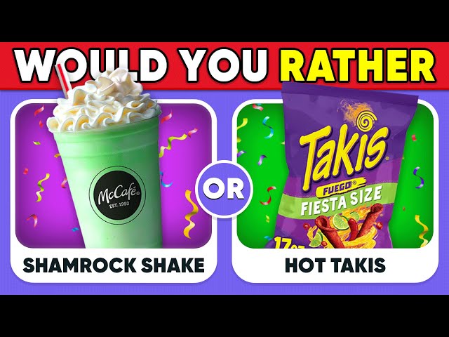 Would You Rather...? Junk Food And Drinks Edition 🍔🍟Quiz Shiba