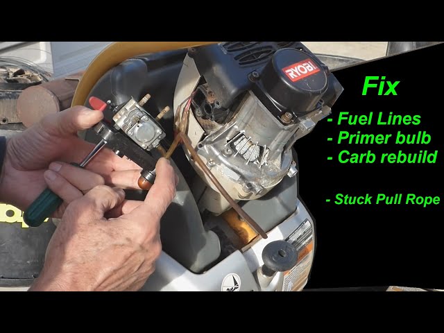 2 Cycle Equipment Won't Start - Fix Fuel Problems & Stuck Pull Rope  (Trimmer, Tiller, Blower)