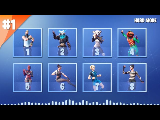 GUESS THE FORTNITE DANCE BY ITS MUSIC - PART 1 - HARD MODE | tusadivi