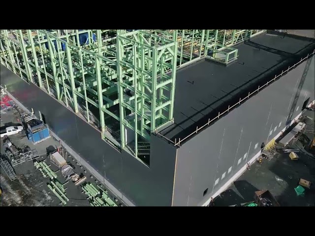 Construction progress of BASF's battery materials plant in Harjavalta, Finland