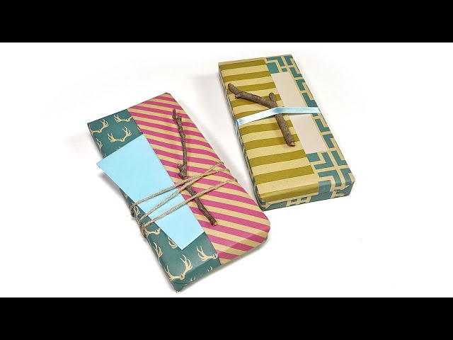 Vertical Pocket Gift Wrapping (Reversible Paper) | Gift Wrapping Ideas