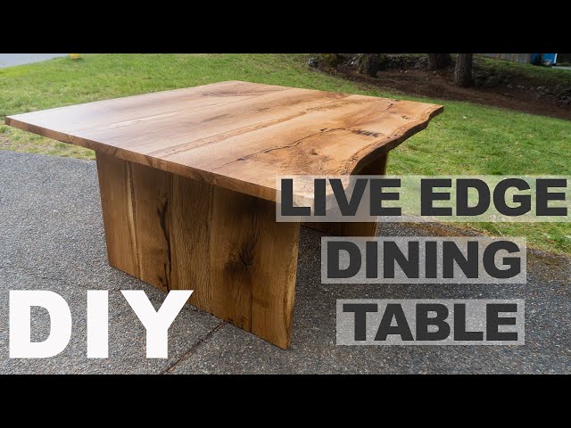 Modern Live Edge Dining Table Build | DIY ( Fire pit Rescue ) #liveedge #diningtable #woodwork