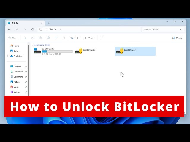 How to Unlock BitLocker Drive in Windows 11 | Windows 10