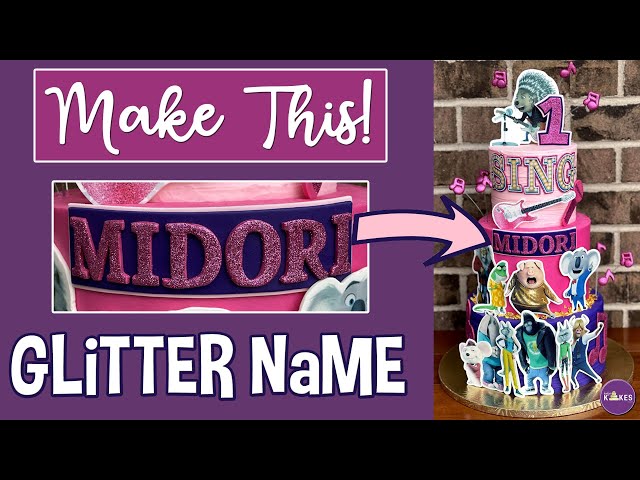 How To Make A Pretty Fondant Glitter Name Banner