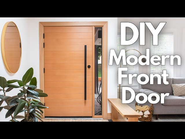 How To Frame And Install A Modern Exterior Entryway Door, Ultimate Curb Appeal  | DIY