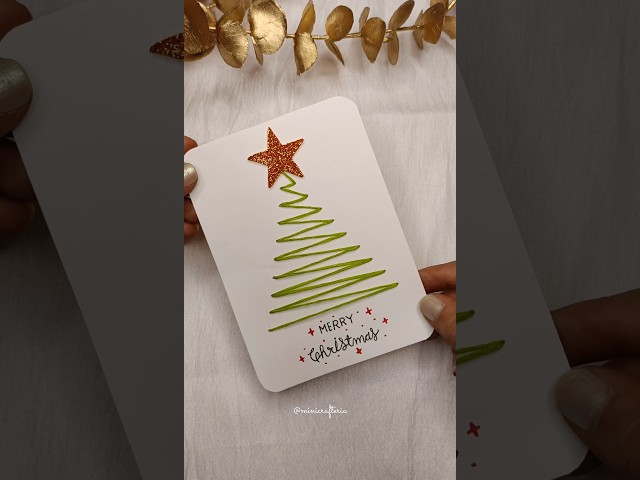 Diy Christmas card idea ❤️🌟🌲| Christmas gift idea #shorts #ytshorts #christmas #diy #diycards #gift