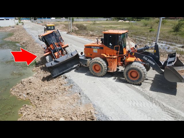 Amazing ! Wheel Loader failing from the Road construction | Machine Kh
