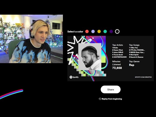 xQc Reveals his 2023 Spotify Wrapped