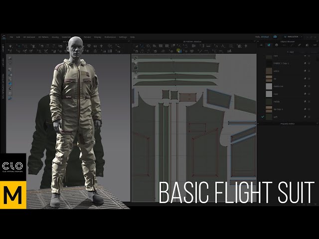 Basic flight suit. Marvelous Designer. Clo3d.