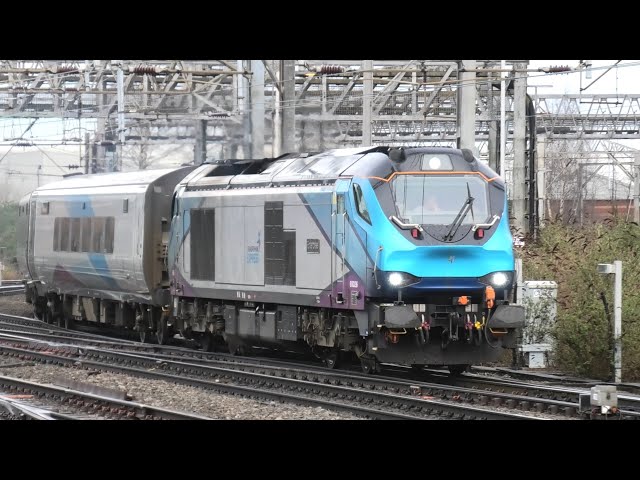 Fantastic Action At Crewe Station 37s Drag TRF 175 set from Holyhead 3 Rail Adventure Movement 12/3