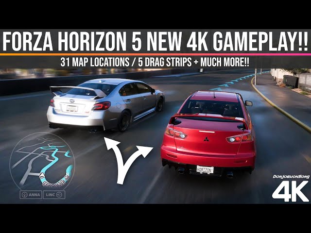 Forza Horizon 5 - Subaru VS Mitsubishi 4K Gameplay + 5 MINUTE FULL MAP REVEAL!!!
